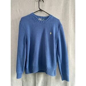 Vintage Polo Ralph Lauren Blue Cotton Knit Sweater - Men’s Large (Fits Medium)